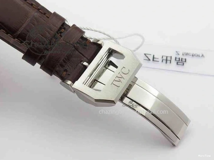 MIROTIME 0128 Unique Portuguese IW3714 Diam ZF V2 1:1 Best Edition Gray Dial On Brown Leather Strap A79350 (Slim Movement) 7250